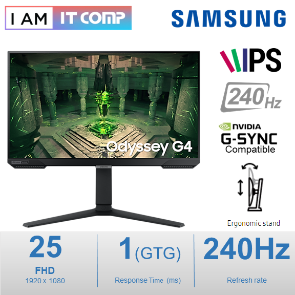 Samsung Odyssey G4 LS25BG400EEXXS 25 Inch IPS Panel 240Hz Gaming ...