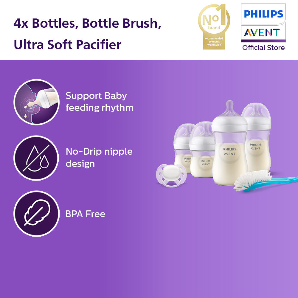 [New] Philips Avent Natural Response Baby Bottle Newborn Gift Set SCD838/11