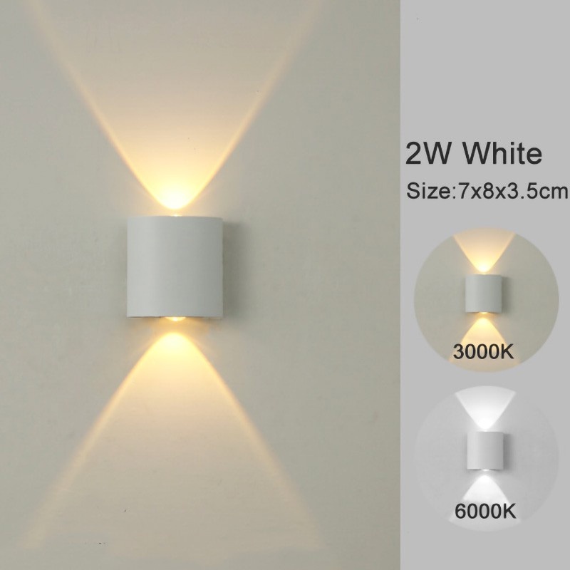 Modern Style Indoor outdoor Wall Lamp IP65 LED Wall Light Aluminum Waterproof Up Down Corridor Lights for Home Stairs Bedroom Bedside Bathroom Lighting Sconces Hard Wired