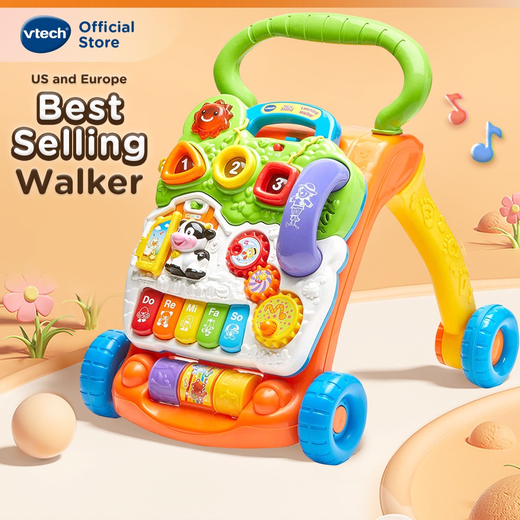 VTech Sit to Stand Learning Baby Walker 3 in 1 multifunctional with Speed Control & Music kereta by walker baby safety Boys Girls Toys Baby Push Walker Toys Trolley Walker for 6-12 months 9 months 1 years 1.5 years 3 years