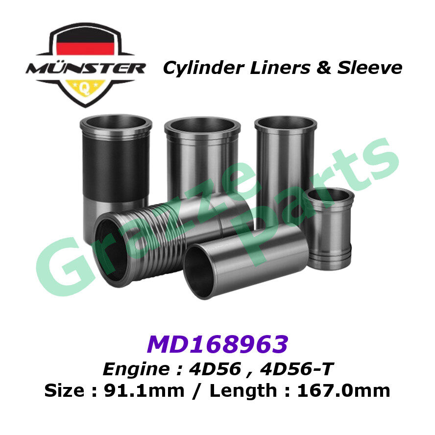 (1pc) Münster Engine Block Cylinder Liners Liner Sleeve MD168963 for Mitsubishi Pajero V34 Turbo 2.5