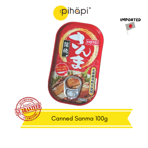 [IMPORTED FROM JAPAN] 100g HOTEI Canned Sanma Kabayaki / Pacific Saury Fish Kabayaki / 日本即食蒲烧秋刀鱼风味罐头