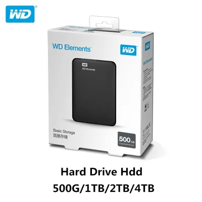 {ร้อนแรงที่สุดใน2021} ของแท้!!! Western Digital WD Elements ฮาร์ดไดรฟ์ฮาร์ดดิสก์ HDD 2.5 500GB 1TB 2TB 4TB HDD USB 3.0แบบพกพาฮาร์ดดิสก์ภายนอกฮาร์ดดิสก์