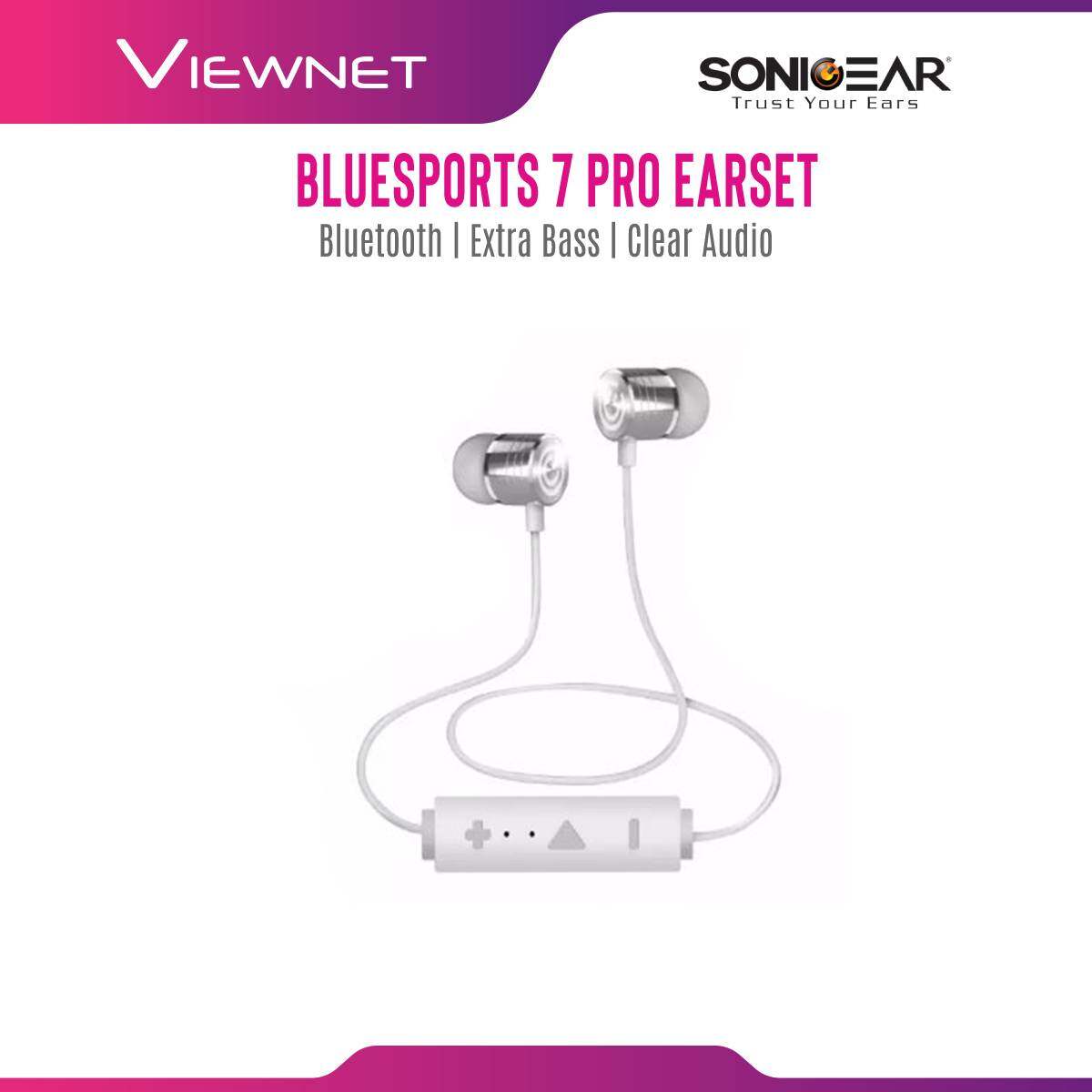 Sonic Gear Bluesports 7 Pro Wireless Bluetooth 4.2 Extra Bass Earset (Gold/ Silver)