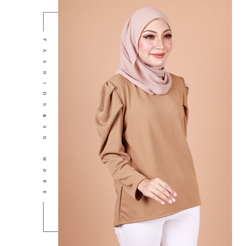 Mutton Sleeves Solid Blouse New Arrival