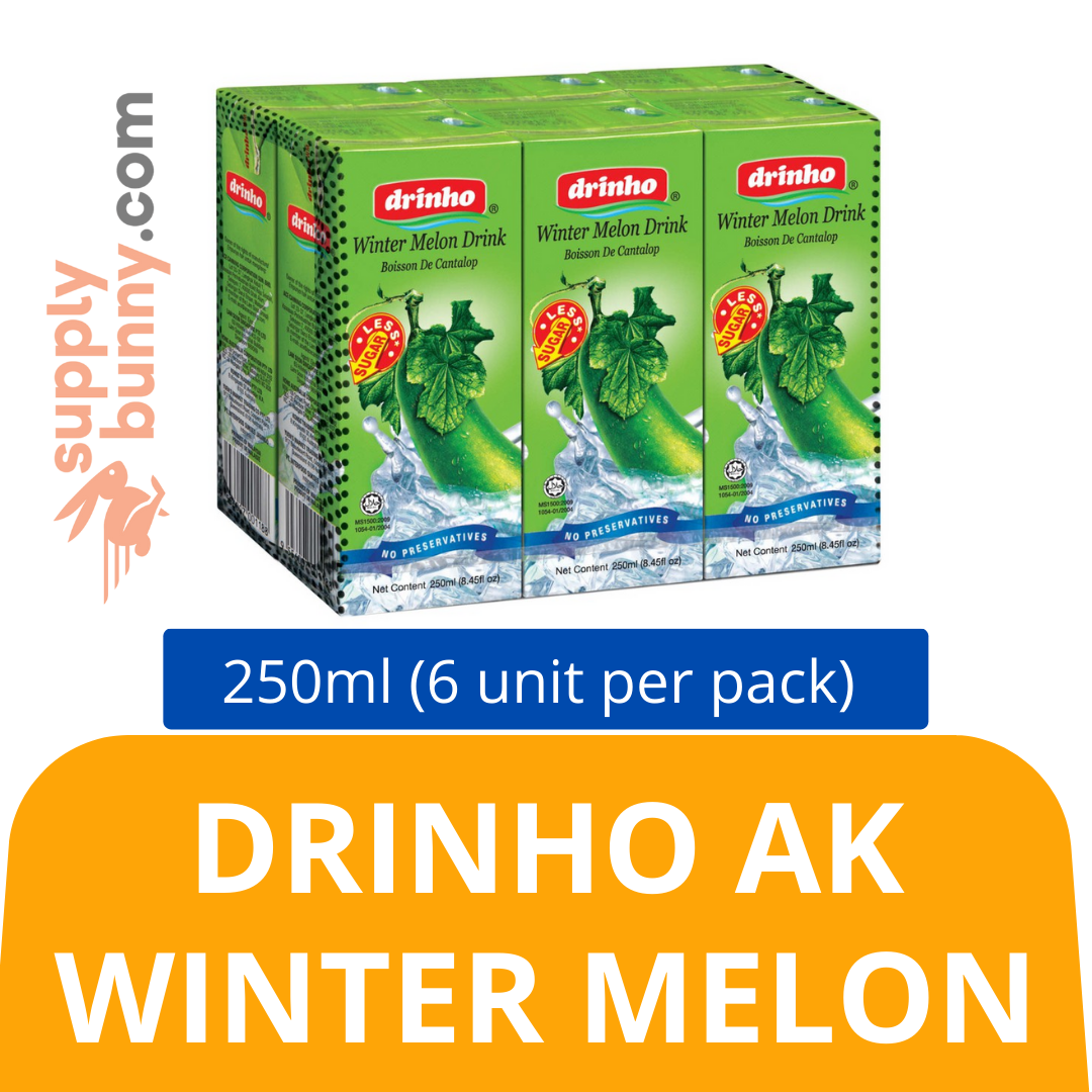 Drinho AK Winter Melon 250ml (6 unit per pack) 顶好冬瓜茶饮料 PJ Grocer Minuman Winter Melon