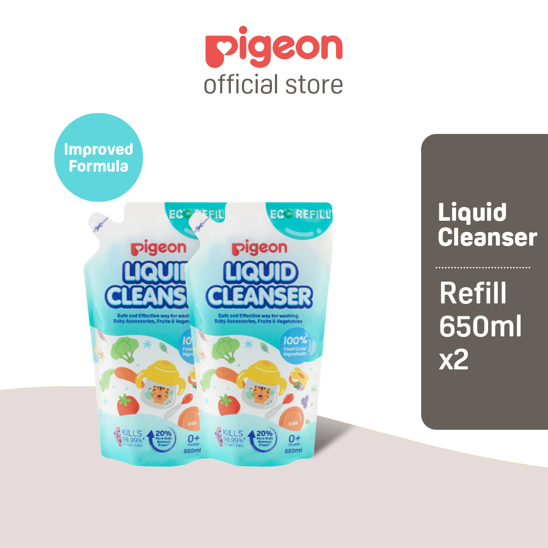 PIGEON Liquid Cleanser Refill (650ml X 2) Regular or Yuzu Flavour