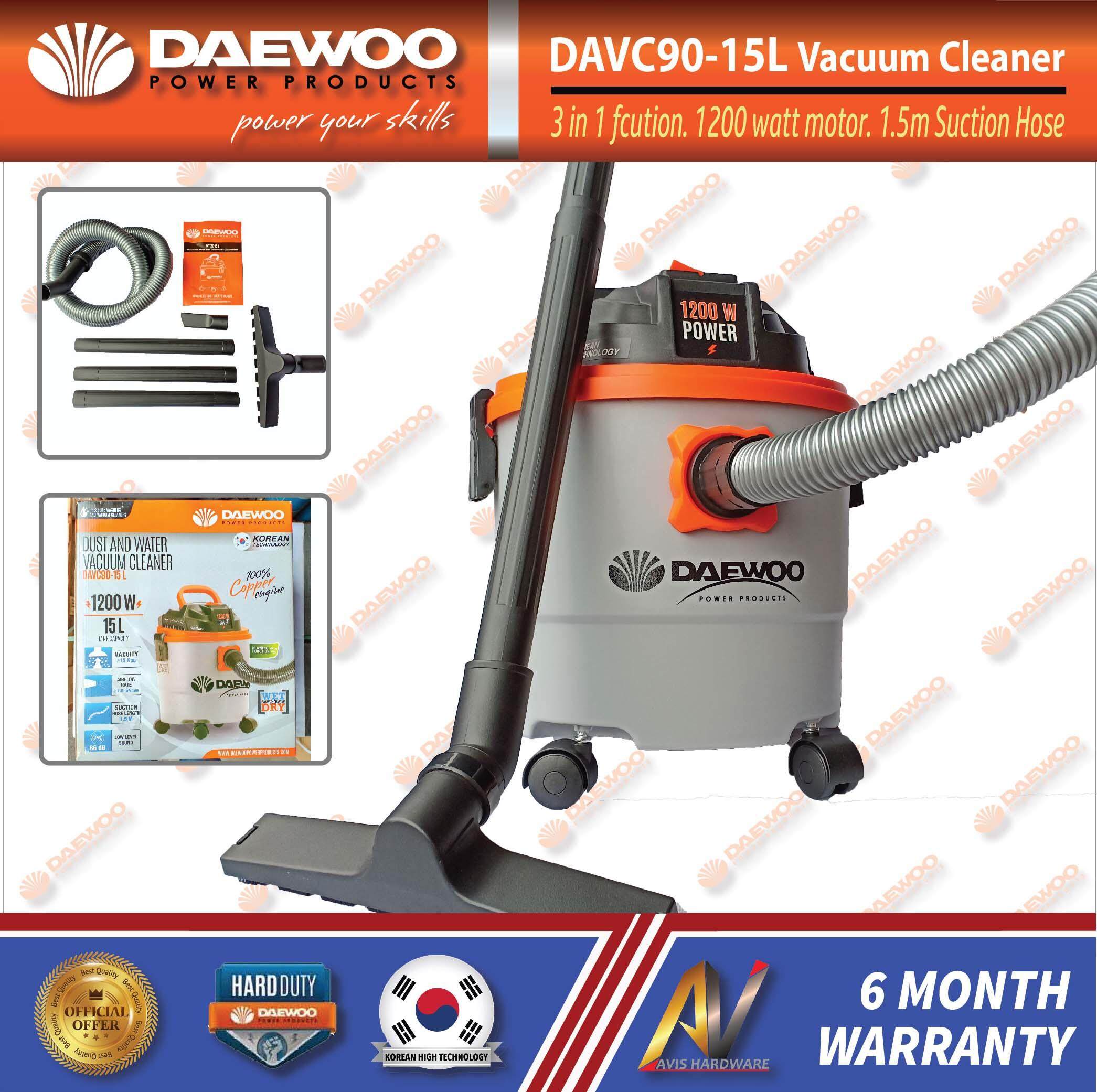 DAEWOO DAVC90-15L Wet & Dry Vacuum with Blower 3 IN 1 Function