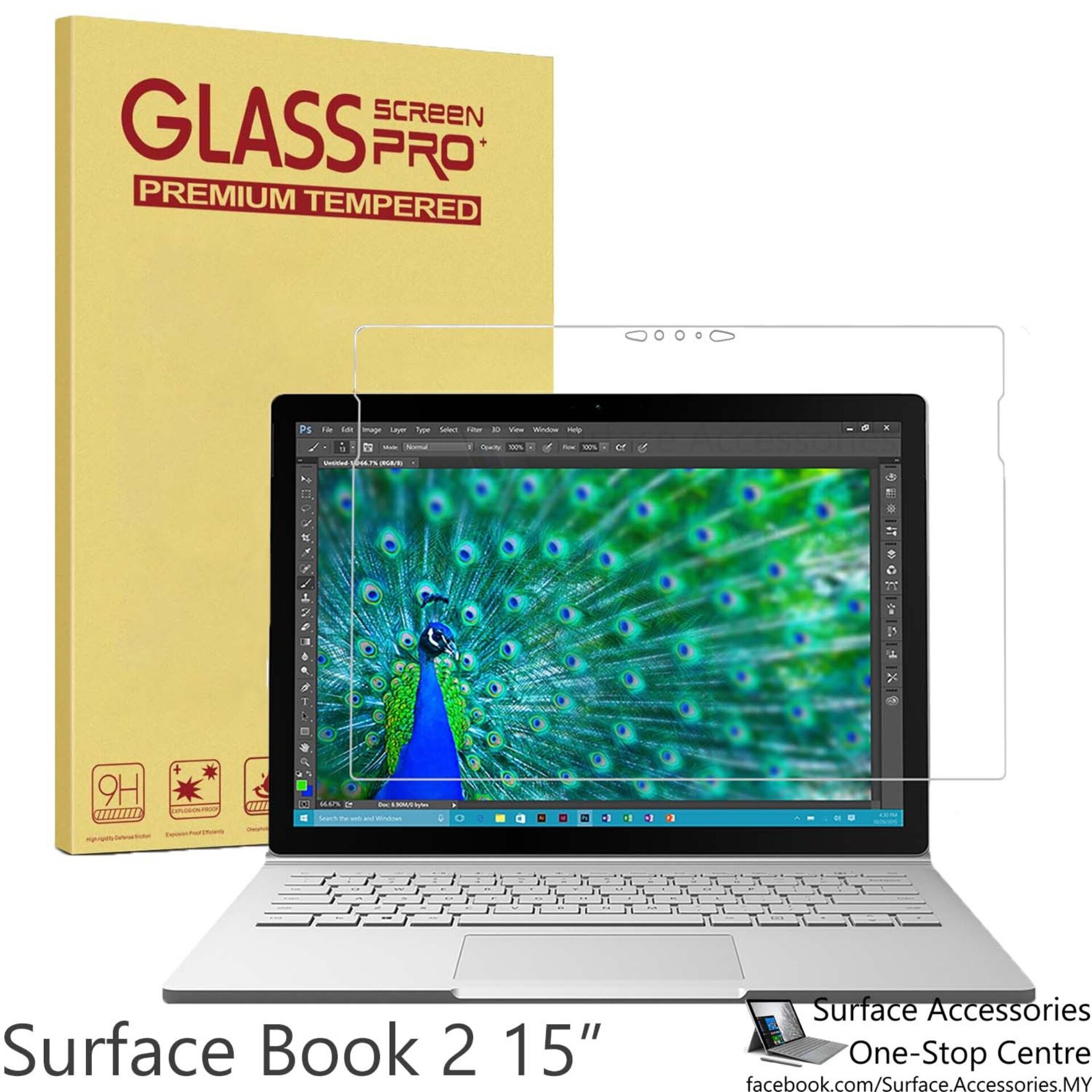 Microsoft Surfase Book 2 Tempered Glass Hardness 9H Hardness Nano Coating Anti Shatter Film Microsoft Book 2 13.5" Tempered Glass Microsoft Book 2 15" Tempered Glass