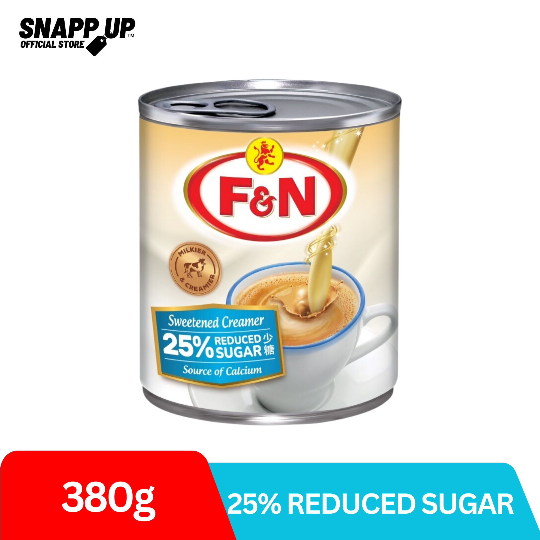 F&N 25% Reduced Sugar Sweetened Creamer 380g