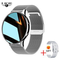 LIGE Smart Watch Women and Men 2023 Original Bluetooth Call Voice Sports Calories Healthy Weather Waterproof Android IOS Jam tangan pintar + Box