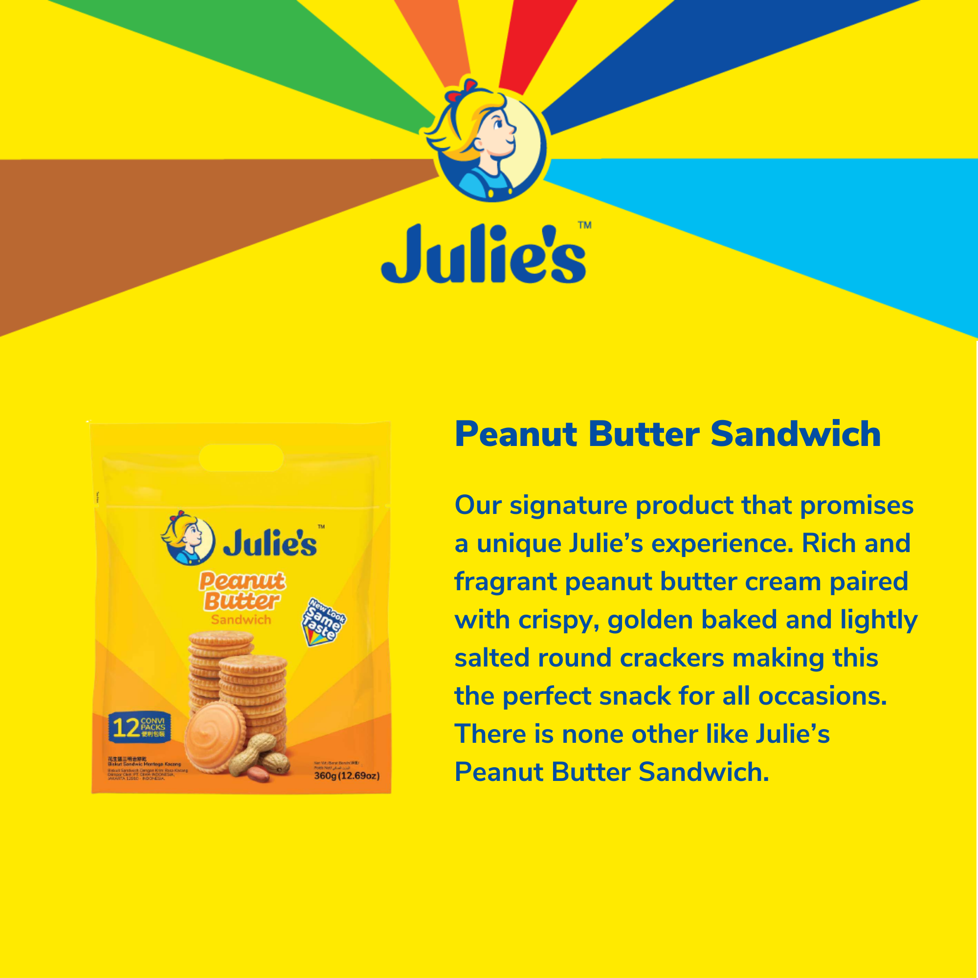 Julie's Peanut Butter Sandwich 360g x 2 packs
