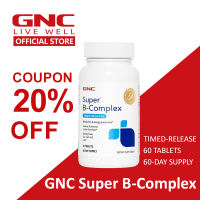 GNC Super B-Complex  60 Caplets | Time-Release Vitamin B Supplement for Energy & Metabolism Support | Adult Daily B Complex with B1 B2..
