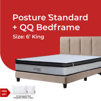 (FULL SET) Goodnite Posture Standard 10inch Posture Spring Mattress + QQ Bed Frame