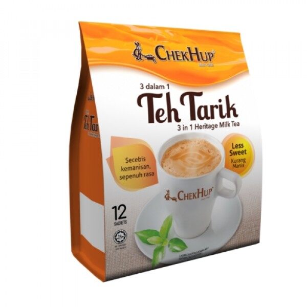 Chek Hup 3 in 1 Teh Tarik Less Sweet (35g x 12s) [Bundle of 2]