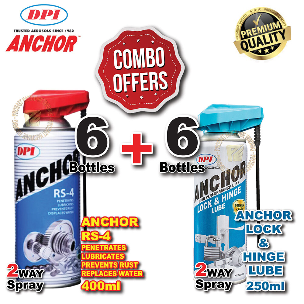 Anchor DPI RS4 Anti Rust Spray Multipurpose Lubricant + Anchor Lock