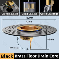 Brass Floor Drain Core Large Size Odor and Insect Proof Floor Drain Core Sewer Rapid Drainage Bathroom Floor Drain Core Quick Installation