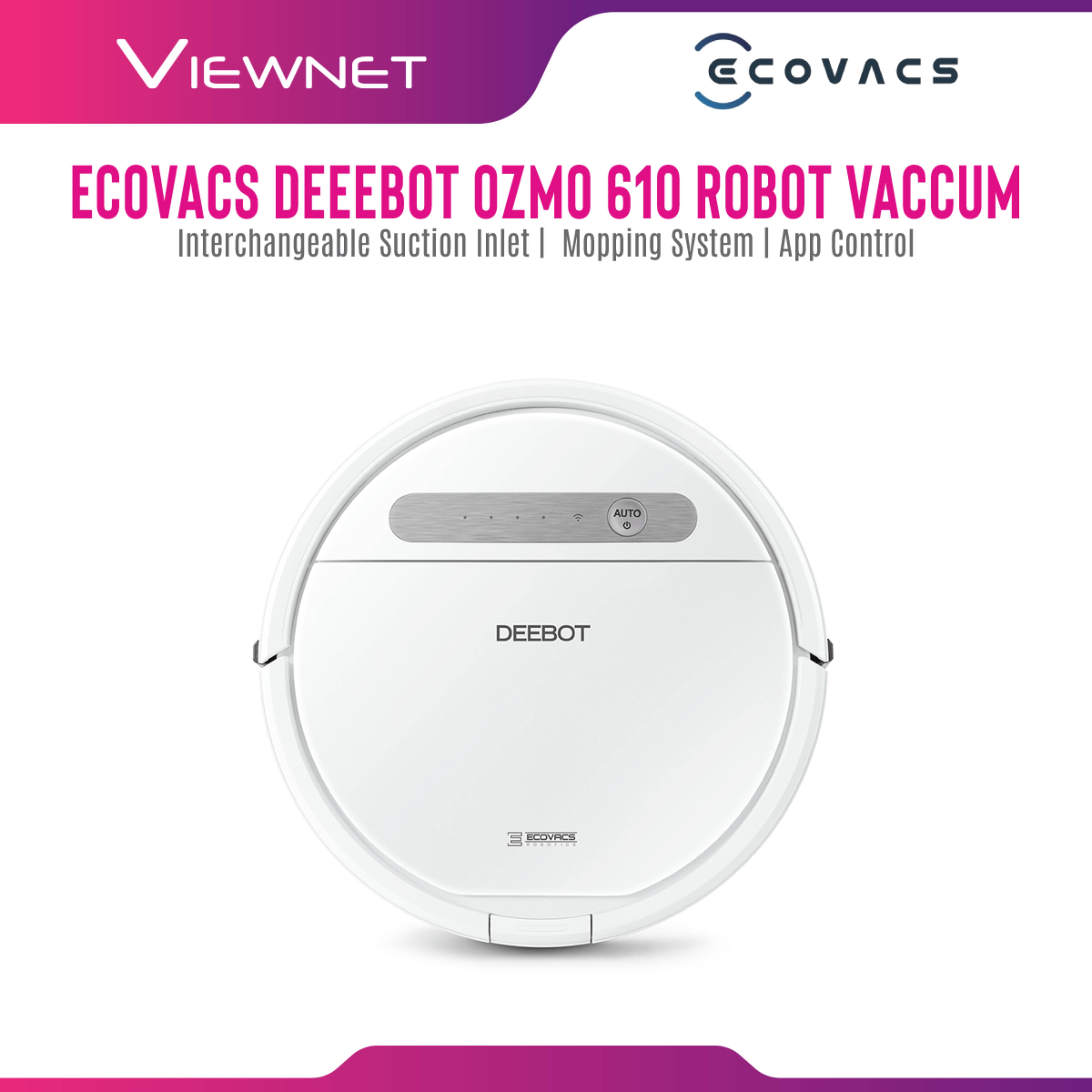 ECOVACS OZMO 610 Robot Vacuum Cleaner with Mop Combo, Smart Cleaning Path, App Control