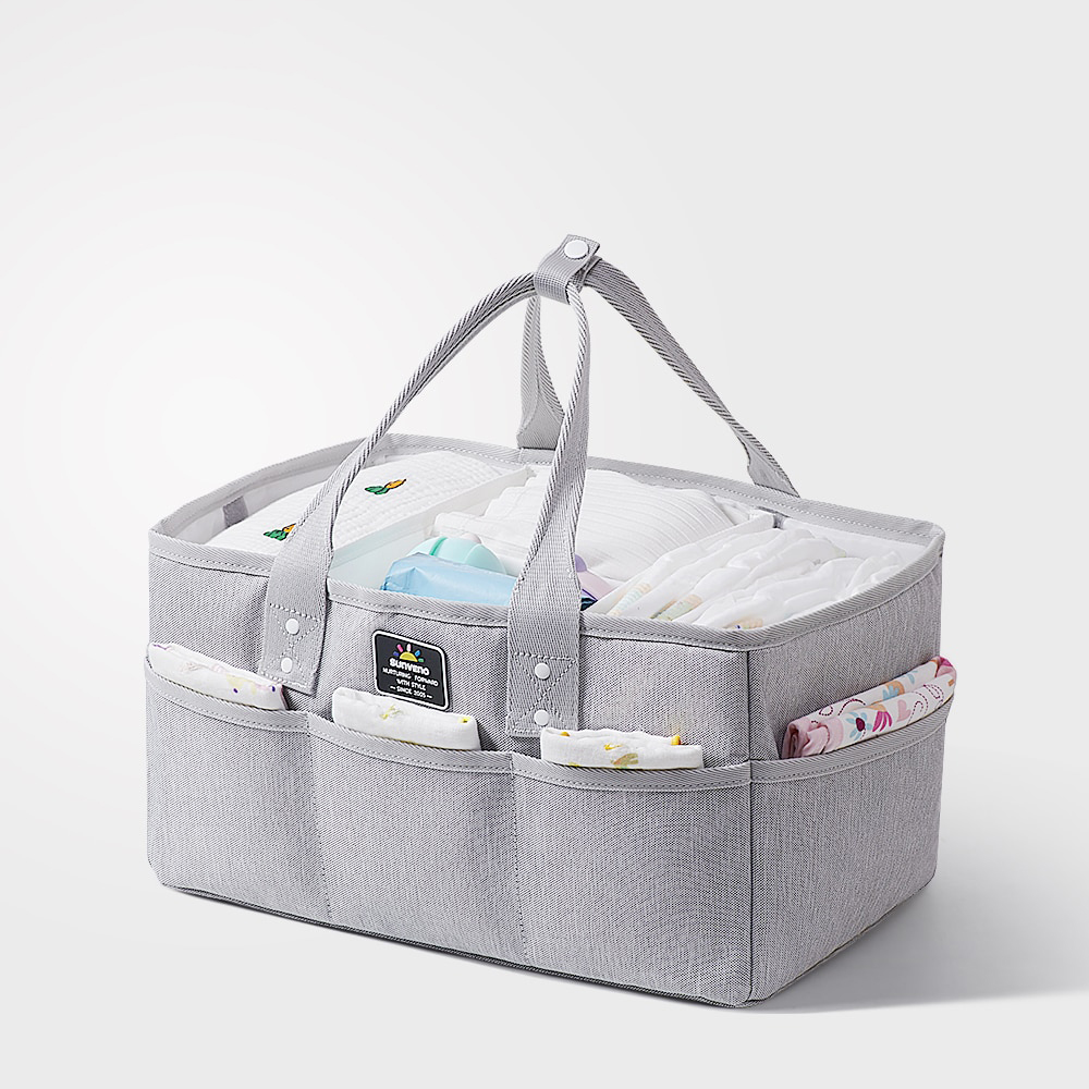 SUNVENO Baby Diaper Caddy Organizer Portable Holder Bag for Diapers and Baby Wipes Nursery Storage Bin Diaper Baby Bag