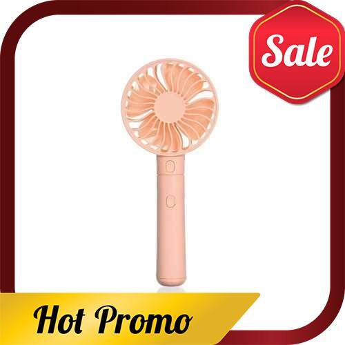 Portable Mini Handheld Fan 2000mA Power Bank 3 Speed Setting for Travel Camping and Outdoor Activities Pink (Pink)