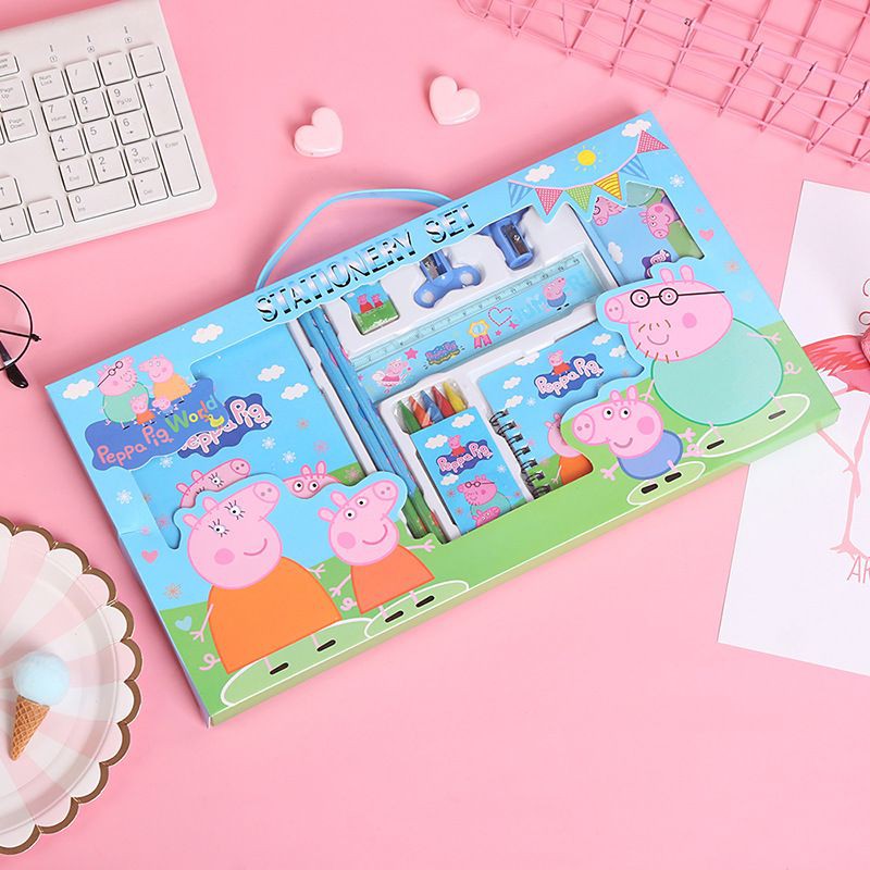 #READY STOCK# 10 In 1 Kids Stationary Study Set Birthday Gift Children’s Day Gift Box Prize Gift Package