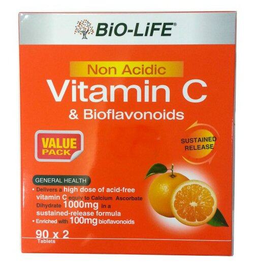 Bio-Life Non Acidic Vitamin C & Bioflavonoids 2x90s