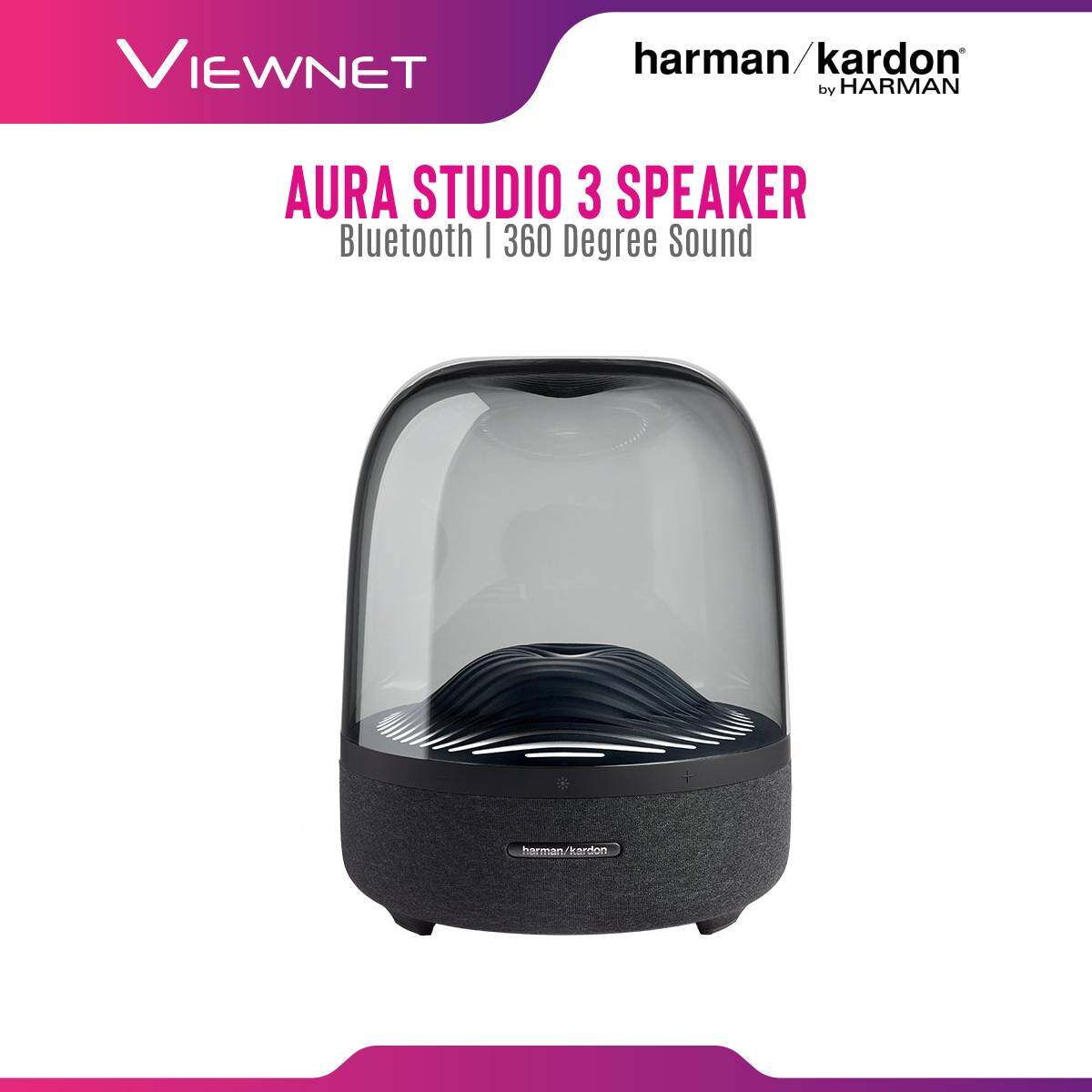 Harman Kardon Bluetooth Speaker Aura Studio 3 with Bluetooth 4.2 Connection 360-Degree Sound Ambient Light