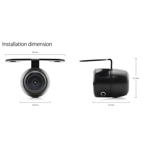 Mohawk CCD Front And Rear View Reverse Round Camera ME-CC16