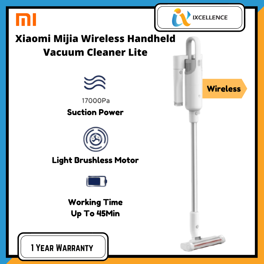[IX] Xiaomi Mijia Wireless Handheld Vacuum Cleaner Lite Lightweight 1.2Kg host 17000Pa Suction Low Noise Cordless
