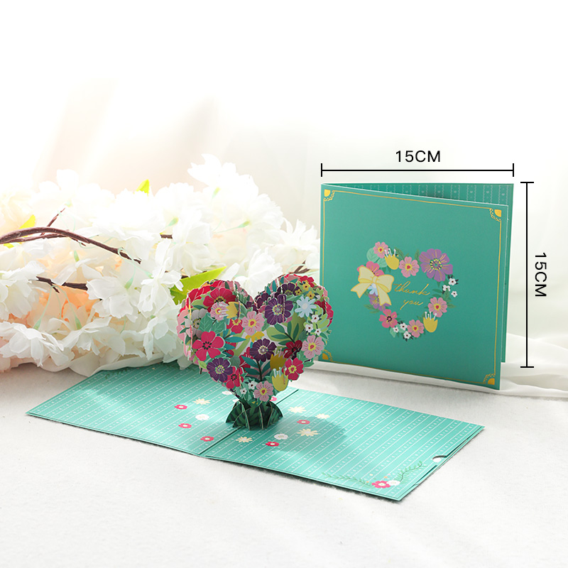 Pop Up Card 3D Card Thank You Romantic Card Rose Cherry Blossom Tree Popup Greeting Cards for Couple Birthday Anniversary Wedding Valentine Christmas