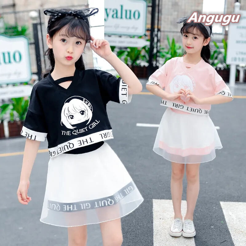 2 Chiếc Thời Trang Trẻ Em Angugu Áo + Váy váy Hàn Quốc Chất Lượng Cao Cho Trẻ Em Bé Gái Quần Áo Thường Ngày 3 Đến 4 Đến 5 Đến 6 Đến 7 Đến 8 Đến 9 Đến 10 Đến 11 Đến 12 Tuổi Áo Phông Cho Thanh Thiếu Niên Terno Giảm Giá