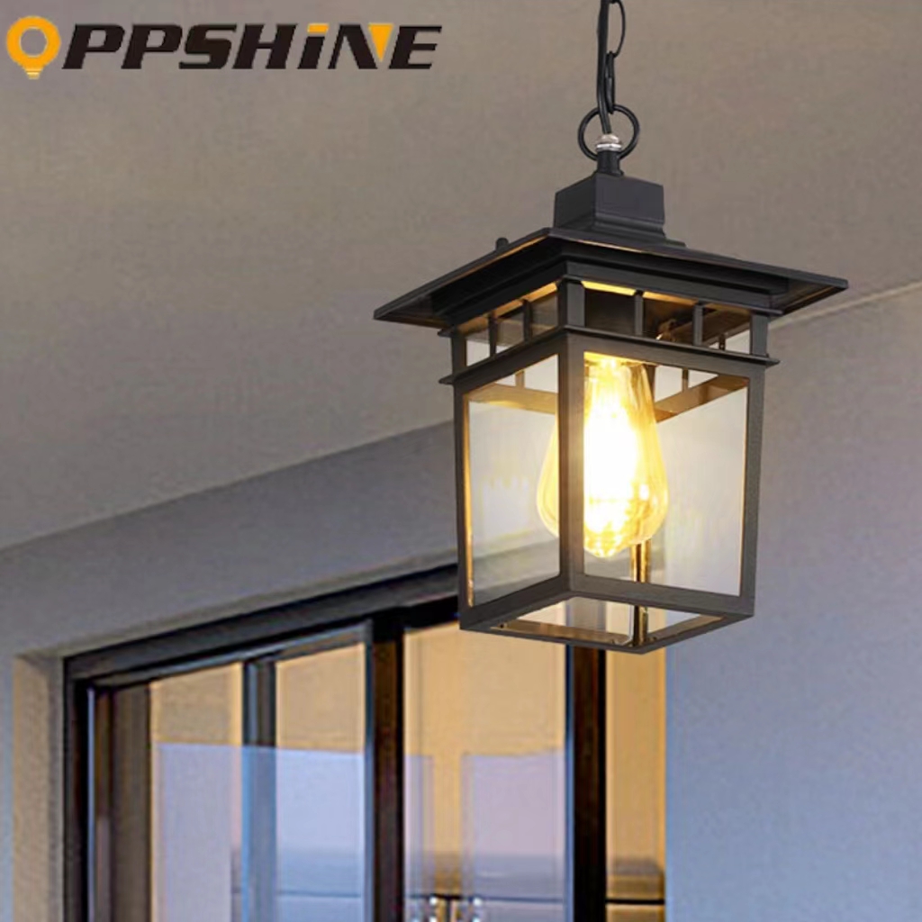 Outdoor Pendant Lights Waterproof Antique Hanging Lighting Porch Lamp Black for Garden Patio Decoration