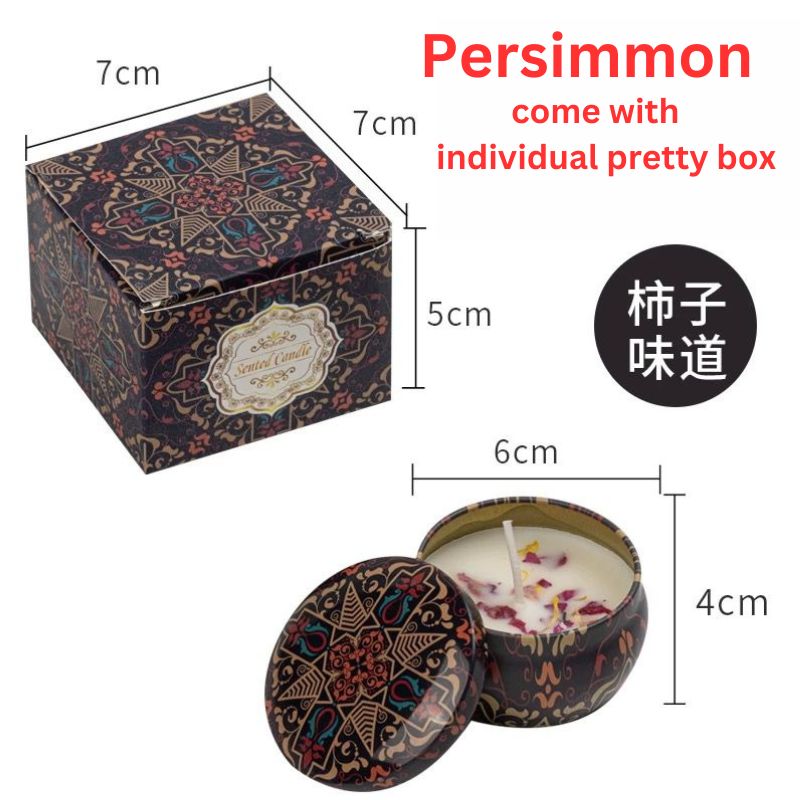 🇲🇾Local Seller🇲🇾 Scented Candle with Pretty Box Dry Flower Handmade Natural Soy Door Gift Kahwin Doorgift Lilin Wangi