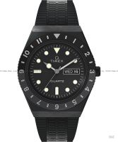 TIMEX TW2U61600 Q TIMEX REISSUE Unisex Analog Watch Day Date Quartz 38mm SS Bracelet Black