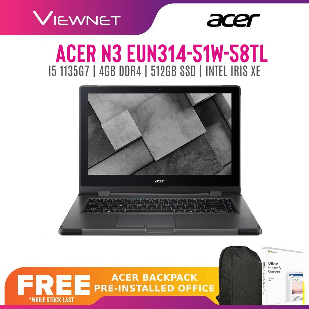Acer Enduro Urban N3 (I5 1135G7 / I7 1165G7/512GB SSD/Intel Iris) EUN314-51W-59NC EUN314-51W-72QE EUN314-51W-58TL EUN314A-51W-79T2