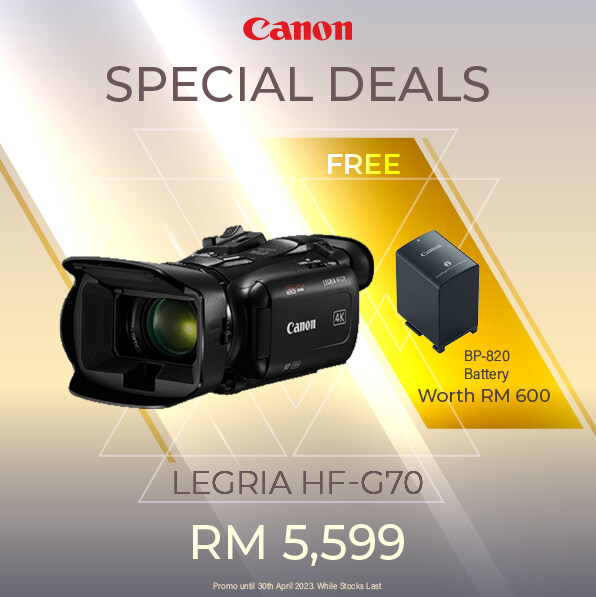[ SPECIAL DEALS ] Canon Legria HF G70 UHD 4K Camcorder FREE BP-820 Battery