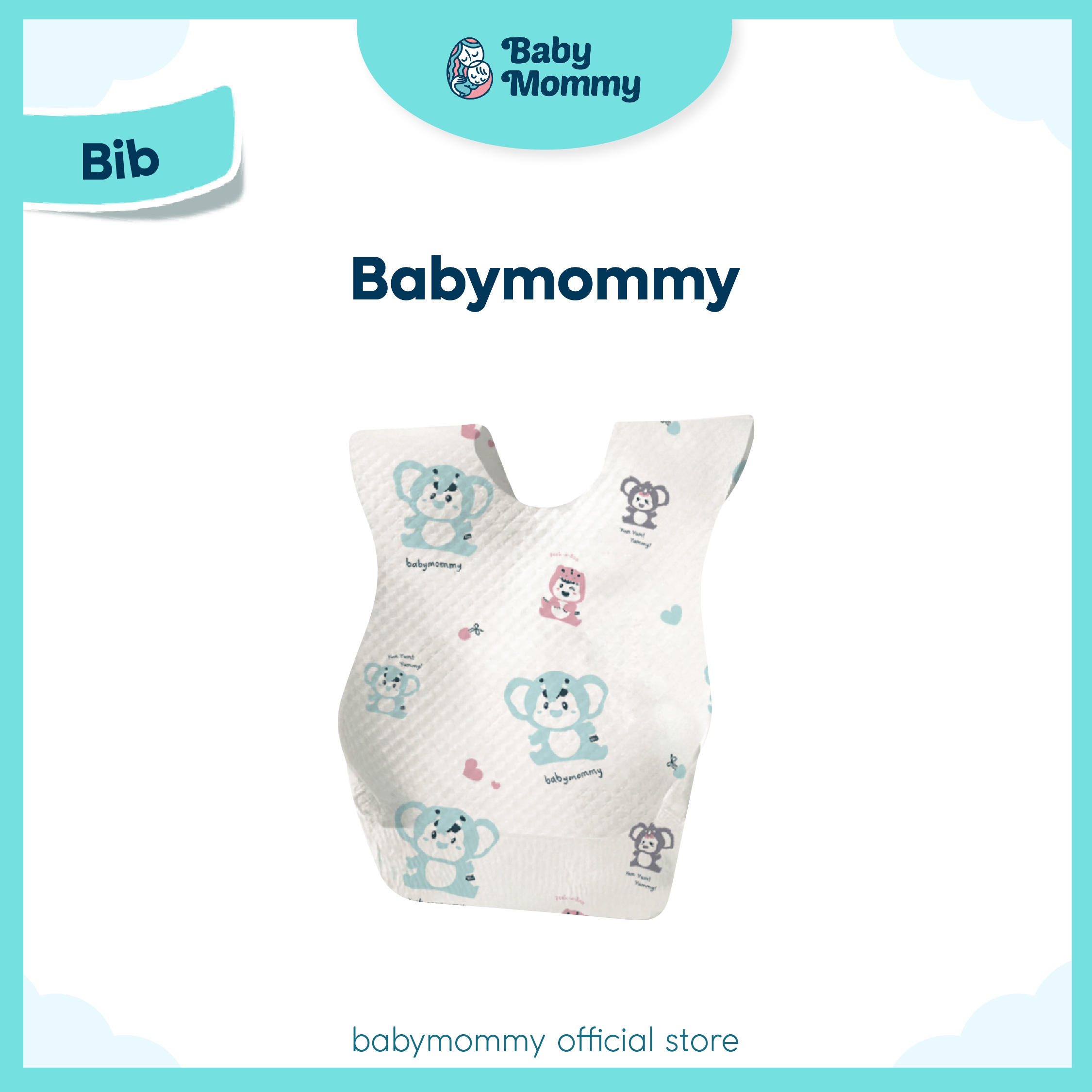 Babymommy👶50PCS Individual Packing Disposable Bib Waterproof Proof Travel Baby Bib Feeding Apron