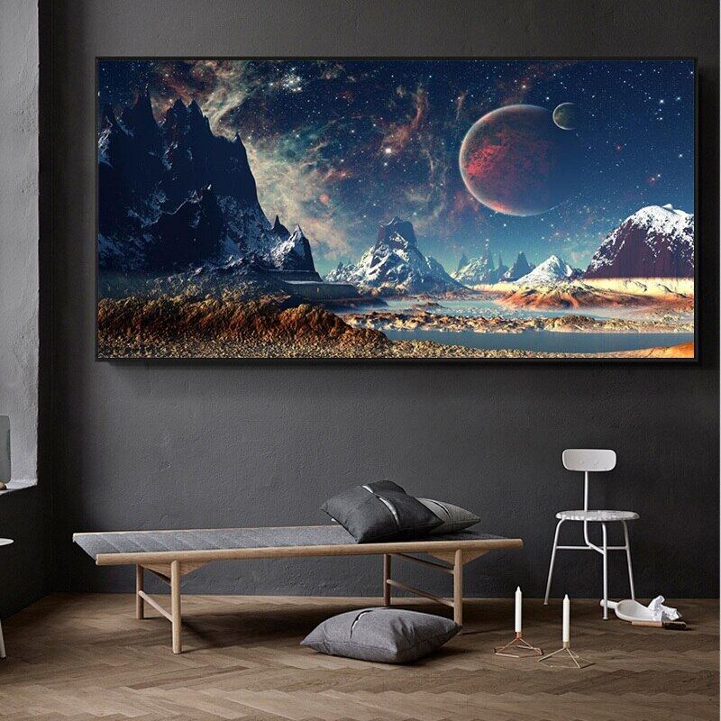 Lịch sử giá Tranh vải bố phong cảnh hành tinh ngôi sao vũ trụ áp phích  thiên hà ngoại hành tinh vũ trụ và tranh nghệ thuật treo tường in để trang