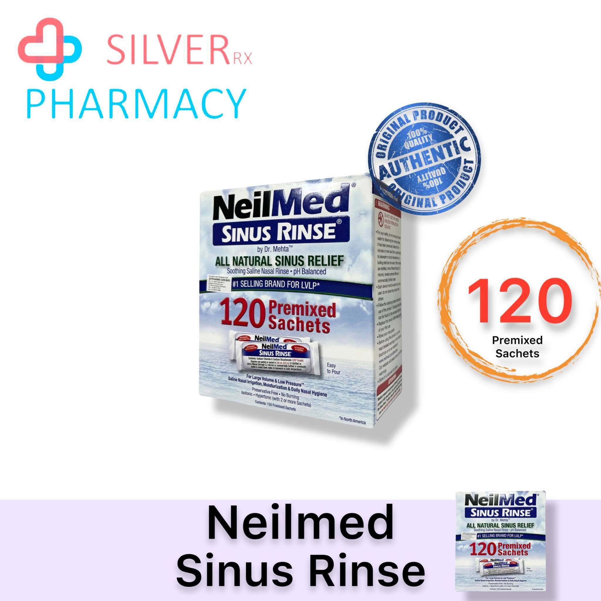 [Exp 09/2026] NeilMed Sinus Rinse [120 Premixed Sachets]
