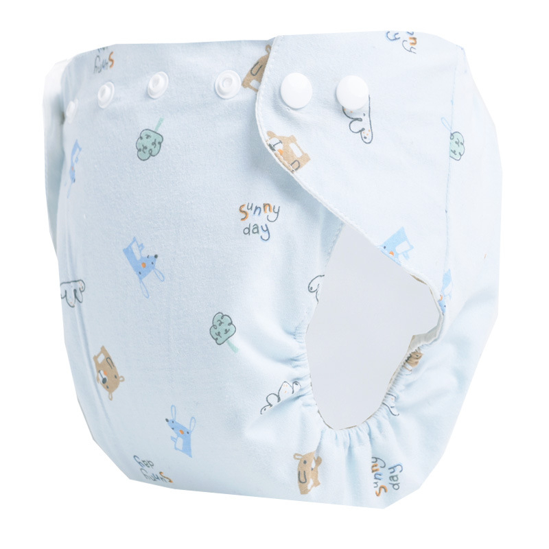 PM Cotton Baby Infant Reusable Washable Adjustable Waterproof Diaper Cloth Diaper Absorbent Pads Cover Nappy Pants Kids Potty Training Pants Diapers Sheet
