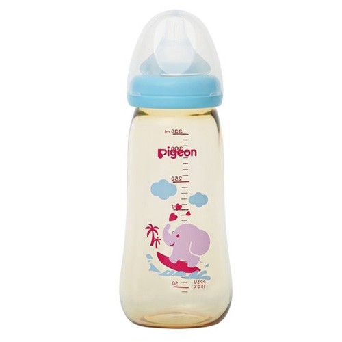 Pigeon PPSU Wide Neck Nursing Bottle 11OZ/330ML Botol Susu Pigeon Nipple Puting LL Teat No BPA
