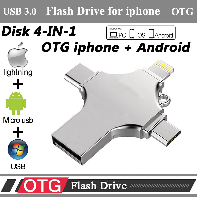 100%Original Product+FREE Shipping+COD Spin 4 In1 OTG IPhone USB Flash Drive For IPhone X/8/7/7 Plus/6/6s/SE/ipad OTG Pen Drive HD Memory Stick Pendrive Usb 256GB 128GB 64GB