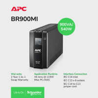 [PREORDER] APC Back UPS Pro BR 900VA 6 Outlets AVR LCD Interface BR900MI - Black