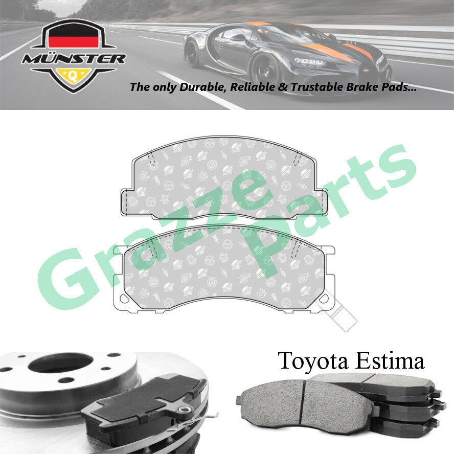 Münster Disc Brake Pad Front for Toyota Estima (1st Gen) TCR10 2.4 1990-1999 2TZ-FZE Estima TCR11W 2