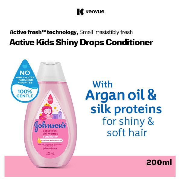 Johnsons Active Kids Shiny Drops Conditioner 200ml