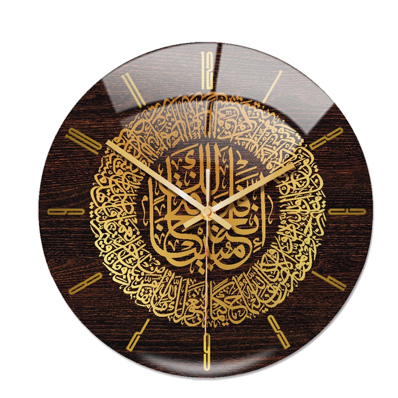 [IQCE] Acrylic Islamic Wall Clock 30cm Muslim Home Decor Wall Clock Calligraphy Wall Decoration Art Indoor Wall Clock