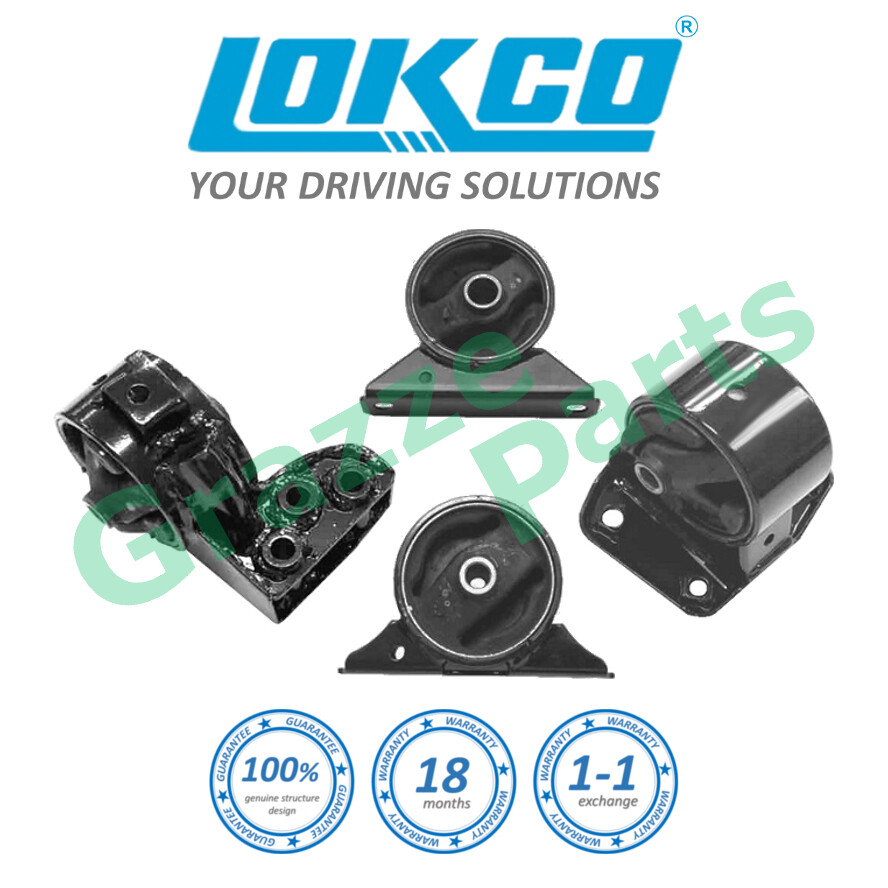 (4pc) Lokco Engine Mounting Set for Proton Wira 1.5 TC 4G91 Wira 1.6 SC 4G92 Wira 1.8 SC & TC 4G93 P