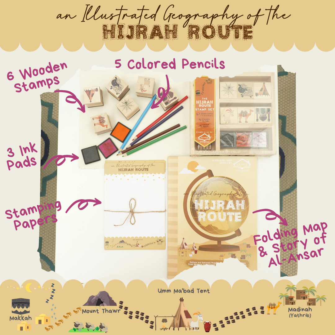 Islamic Early Learning - Prophet's Hijrah Stamp Set and Hijrah Folding Map