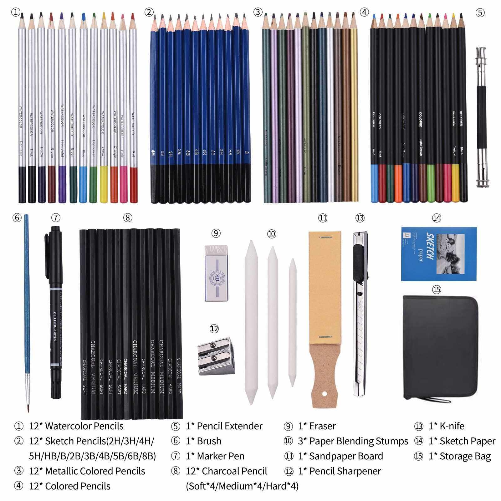 71-piece Professional Colored Pencils Set Drawing Pencils And Sketch 