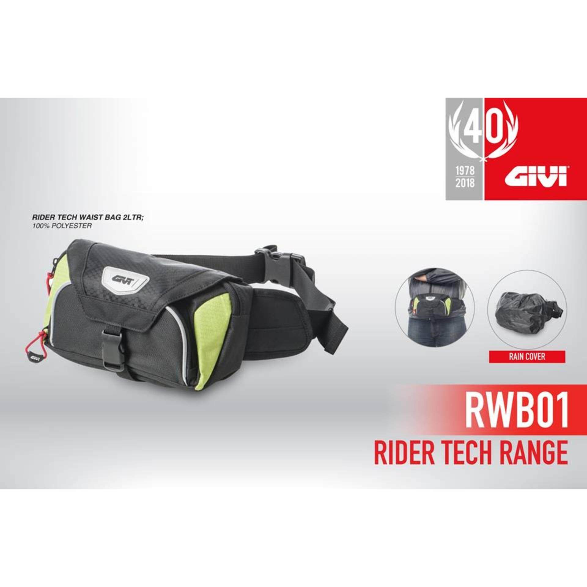 Original Givi Soft Bag RWB01 Rider Tech Waist Bag ( 2 Litre )
